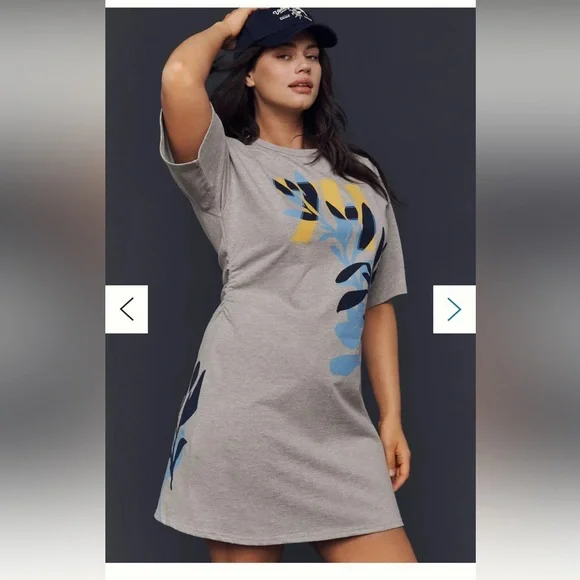 NWT Anthropologie Daily Practice Short Sleeve Mini T-Shirt Dress XS - Picture 5 of 9